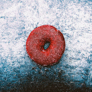 甜甜圈时尚概念闪耀雪快餐最小 Des 闪闪发亮