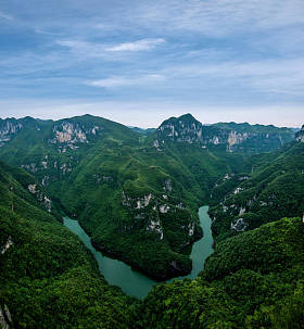 重庆云阳龙滩国家地质公园深山峡谷河