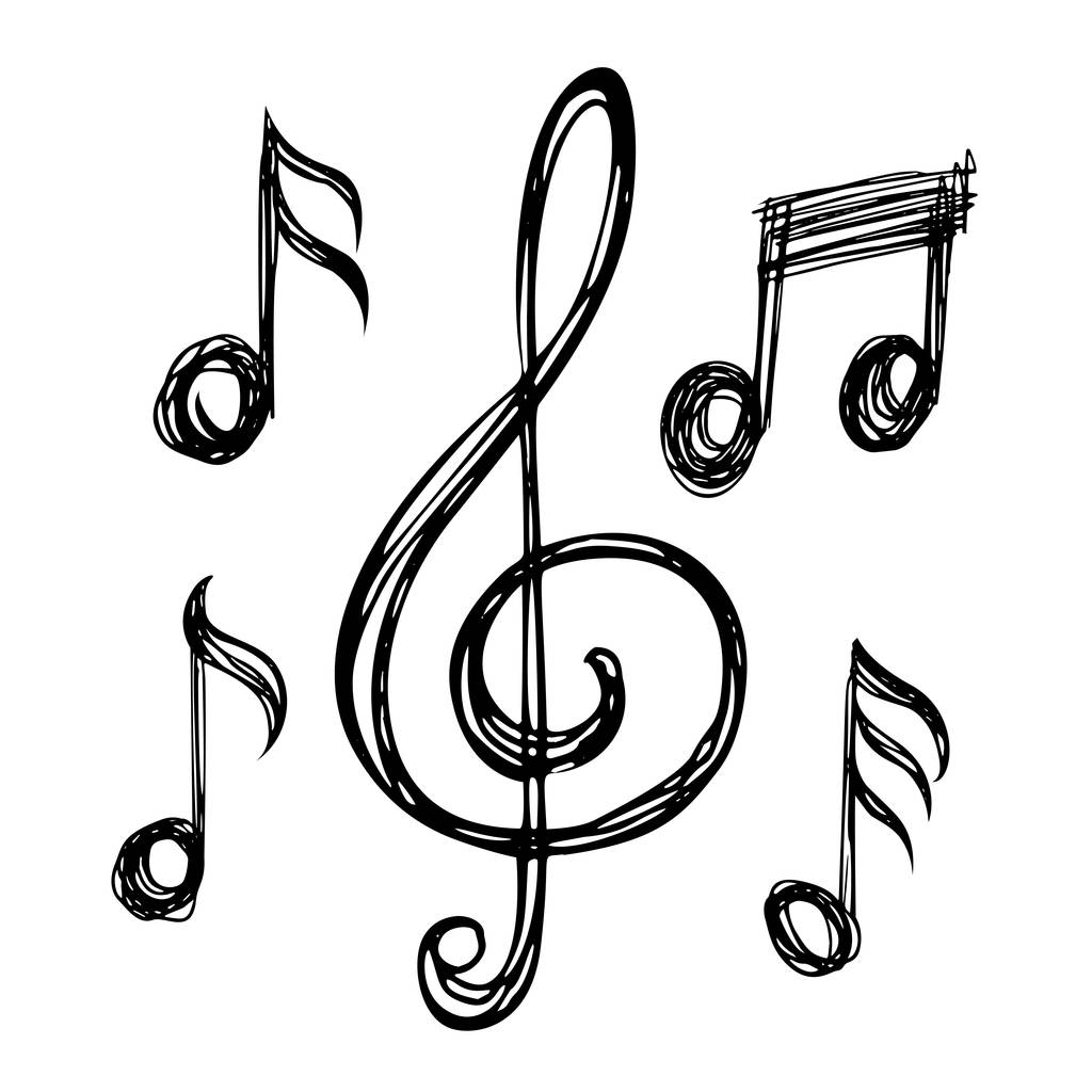 音乐笔记、 素描 音乐笔记、 素描