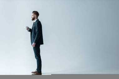 喝咖啡的商人圖片