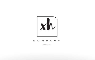 xh x h 手寫封信公司標(biāo)志圖標(biāo)設(shè)計(jì)