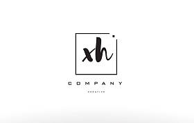 xh x h 手写封信公司标志图标设计