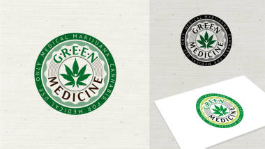 徽标、 医用大麻大麻产品标签和标志图形模板