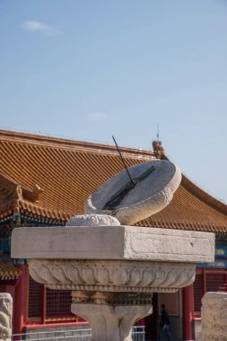 北京故宮博物館太和殿前的日晷