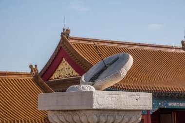 北京故宮博物館太和殿前的日晷