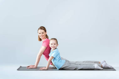 運動型的母親和女兒