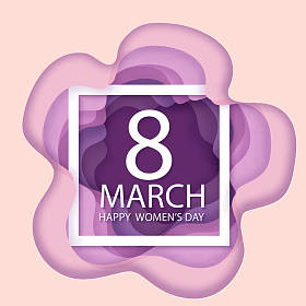 妇女节快乐。本文花假日背景