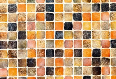抽象的陶瓷玻璃彩色瓷砖马赛克组成图案
