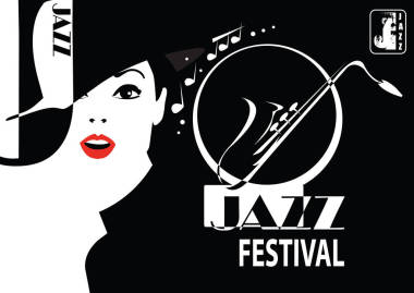 爵士音樂(lè)節(jié)。復(fù)古與時(shí)尚的女生一張海報(bào)