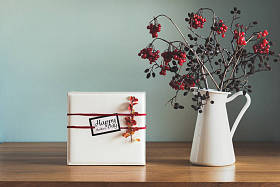 母亲节礼物在自然、 美丽和简单的设置