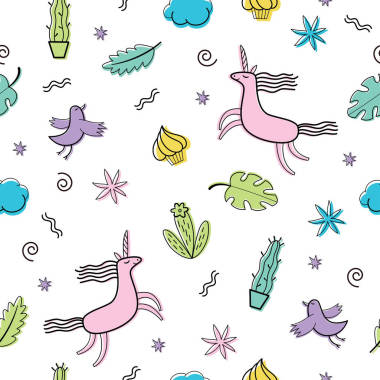  模式与古怪卡通涂鸦图片