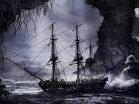 海难中神秘洞穴图片