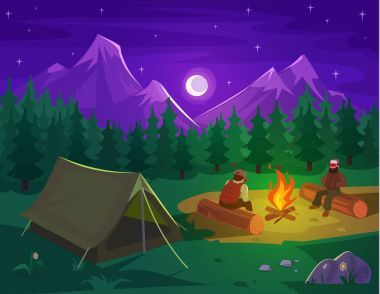 一個山風(fēng)景插圖