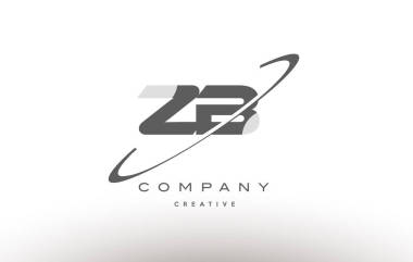 zb z b 耐克灰色字母字母徽标