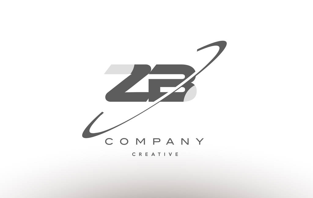 zb z b 耐克灰色字母字母徽标