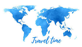 白色背景上的世界地图。矢量