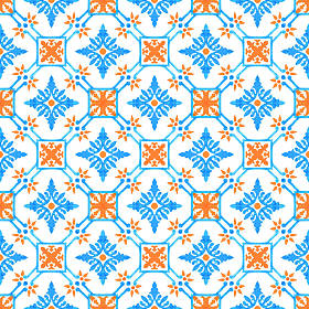 葡萄牙 azulejo 瓷砖。水彩的无缝模式