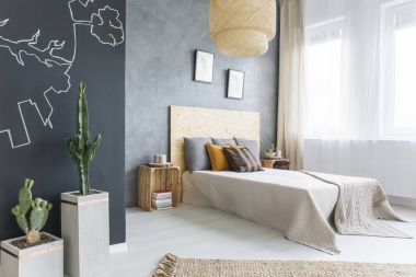 時尚臥室雙人床