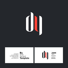 Dy 字母标志名片图片