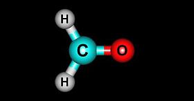 甲醛的分子结构上黑色孤立