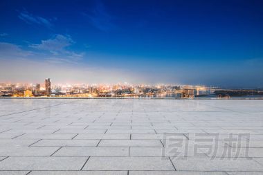 城市景觀和天際線的杭州從空磚地板
