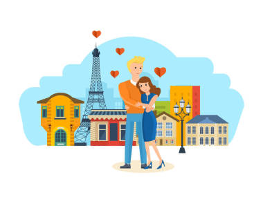 爱夫妇拥抱，显示温暖和尊重对方