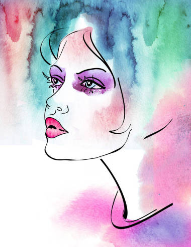 美麗的女人肖像 圖片