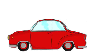 紅色復古幻想車圖片