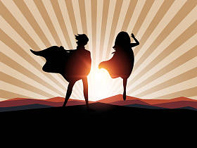 超级英雄商业人 concept.vector 插画