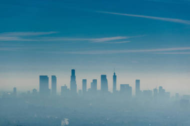 洛杉磯朦朧的天際線圖片