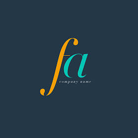 Fa 字母标志模板