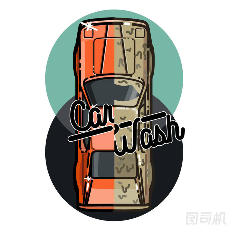 顏色復(fù)古洗車徽