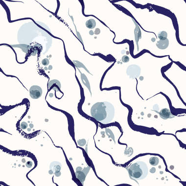 抽象水彩花卉无缝图案