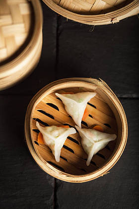 点心饺子。中国传统食品图片