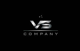 vs v s 银色灰色金属金属字母字母标志图标透射电镜
