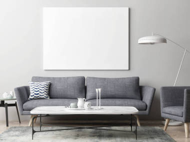 小样在时髦客厅背景海报