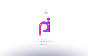 pi p 我粉红色的现代创意字母表字母标志图标模板