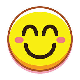 张快乐的脸，白色的背景上孤立