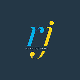 Rj 字母标志模板图片