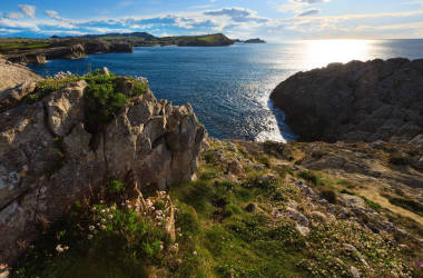 坎塔布利亚海岸线景观.图片