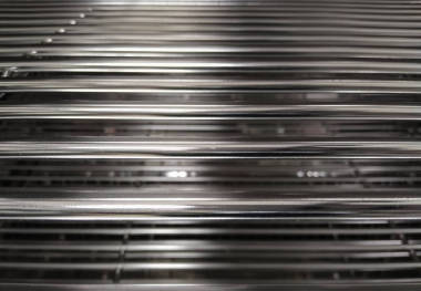 在纹理背景真实金属不锈钢网