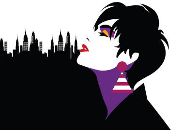 波普藝術(shù)風(fēng)格的時(shí)尚女人