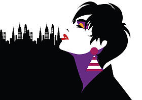 波普艺术风格的时尚女人