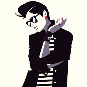 波普艺术风格的时尚女人