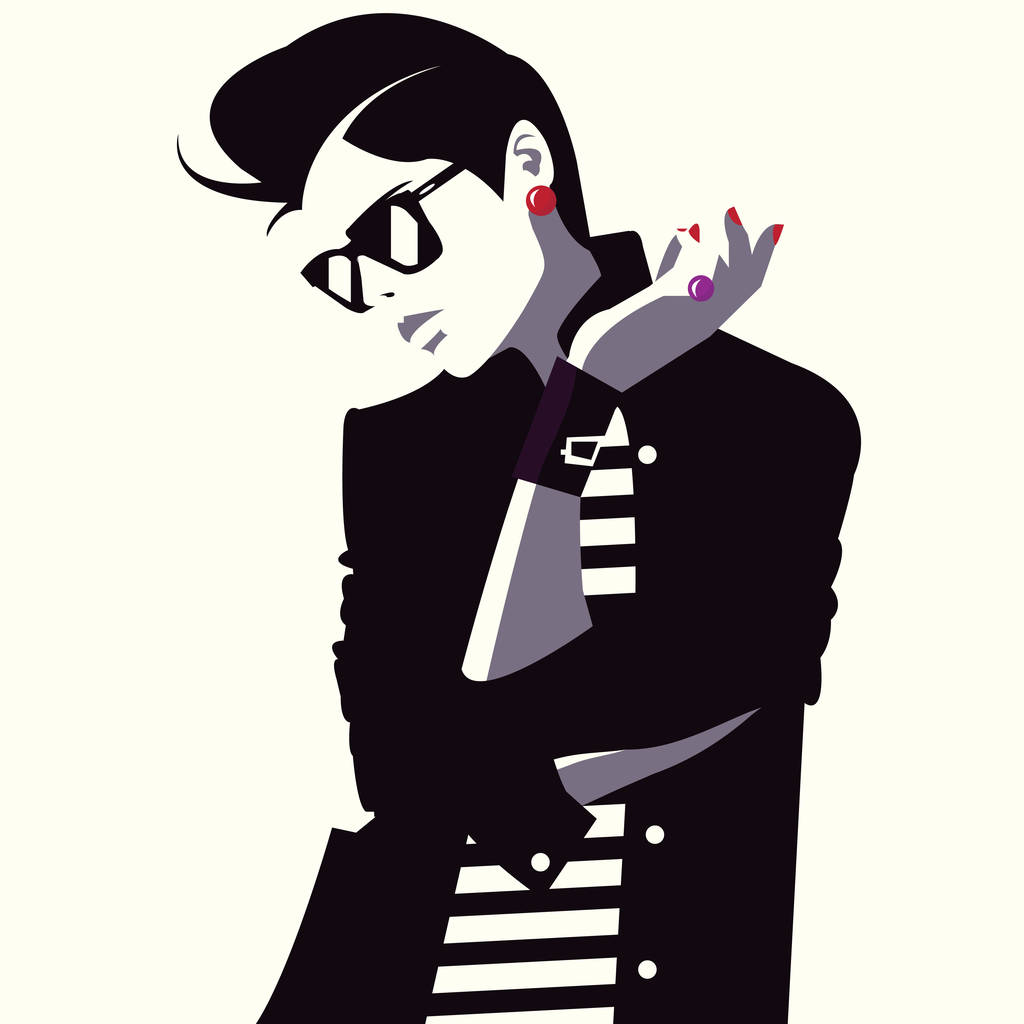 波普艺术风格的时尚女人