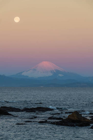 富士山和冬季海