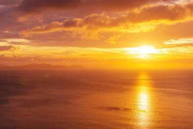 風(fēng)景秀麗的多彩日落圖片