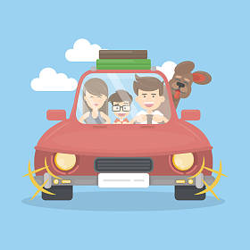 家庭汽车旅行图片