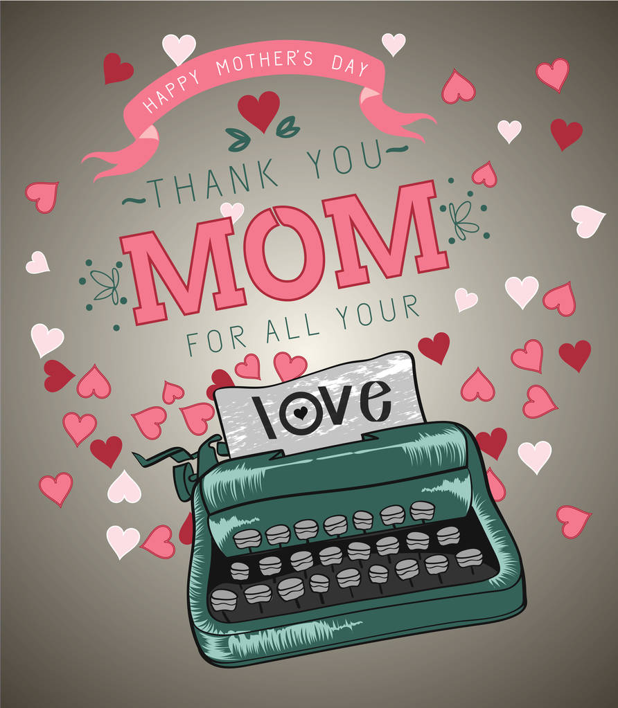 母亲节的刻字卡. 图片