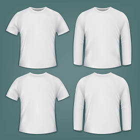 白色空白 t 恤一套